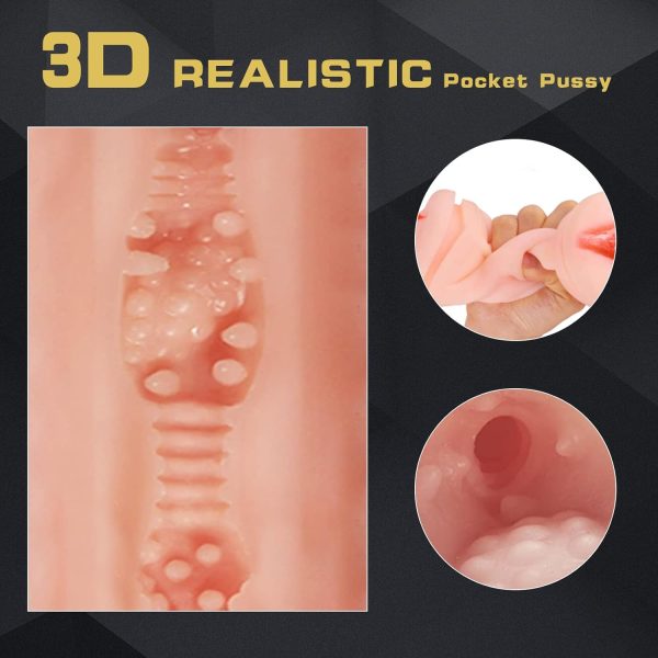 Ultra-realistic Moaning Masturbator with 6 Vibrating 5 Sucking