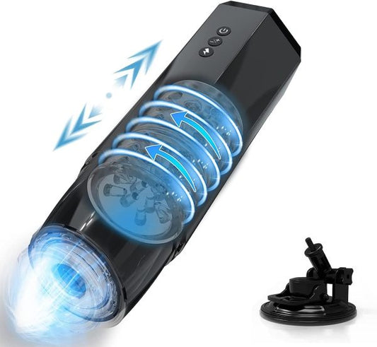 Saturn 7 Thrusting Rotating Masturbator With Suction Cup