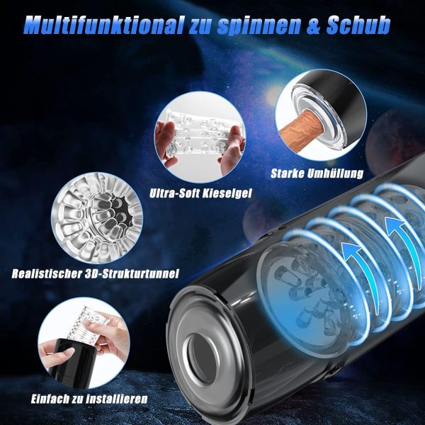 Saturn 7 Thrusting Rotating Masturbator With Suction Cup