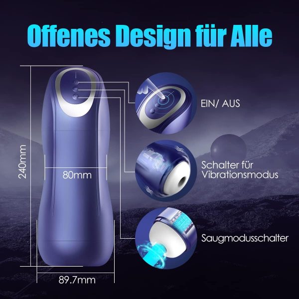Neptune Ergonomic Male Masturbator 7 Vibration 5 Suction
