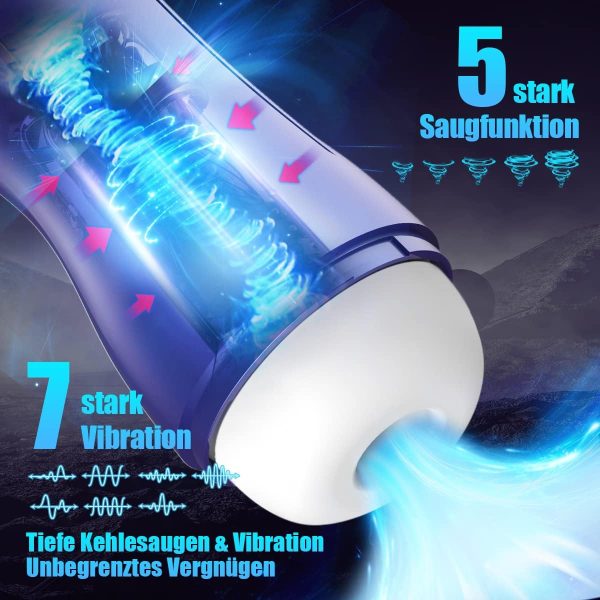 Neptune Ergonomic Male Masturbator 7 Vibration 5 Suction