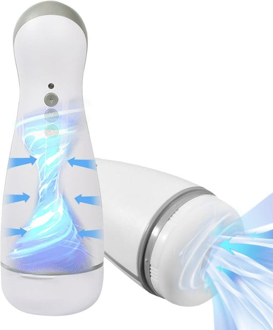 Super Silent Heating Mouth Masturbator with 3 Sucking Vibrating