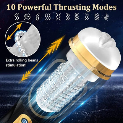 XMAN-SHOCK Automatic Masturbator with 7 Intense Sucking 10 Powerful Thrusting 10 Glans Vibration