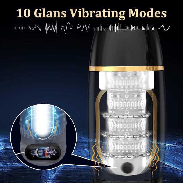 XMAN-SHOCK Automatic Masturbator with 7 Intense Sucking 10 Powerful Thrusting 10 Glans Vibration