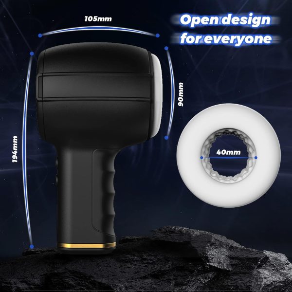 Hammer Telescopic Masturbator with Internal 3D Particles Massage 4-frequency Push Function 7 Vibrations
