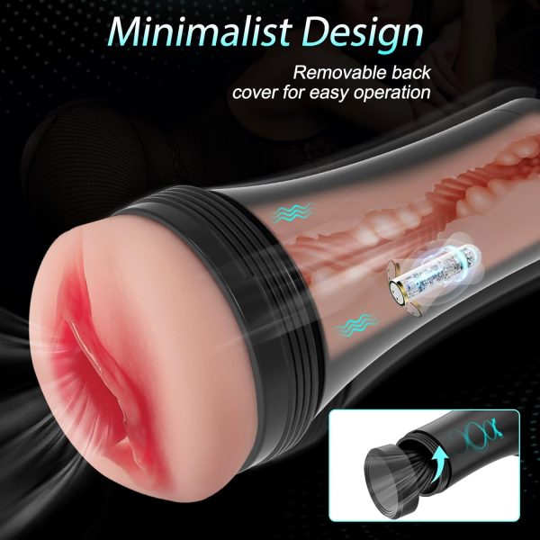10 Vibrating 3D Realistic Pocket Pussy Stroker