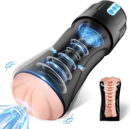 Warrior Electric Realistic Stroker 5 Strong Sucking 10 Intense Vibrating