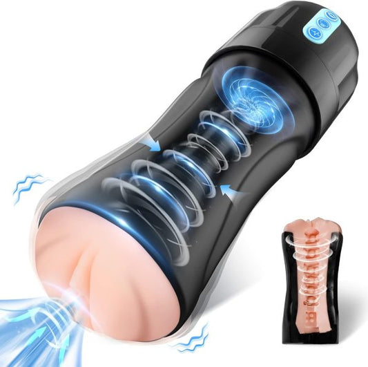 Warrior Electric Realistic Stroker 5 Strong Sucking 10 Intense Vibrating