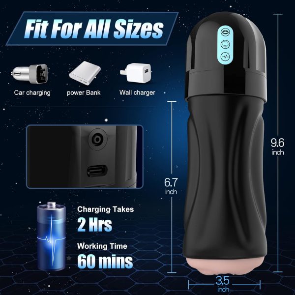 Warrior Electric Realistic Stroker 5 Strong Sucking 10 Intense Vibrating