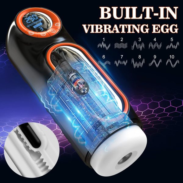 STORM 3 in 1 Automatic Masturbator with Powerful 10 Thrusting Vibrating 4 Suction