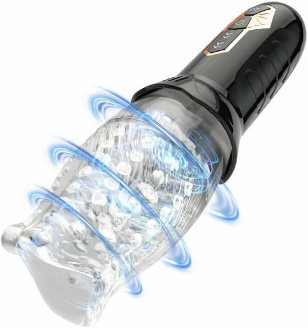 KINKLOVE 2 in 1 Electric Masturbator with 5 Rotating & 10 Vibrating Modes Easy to Clean