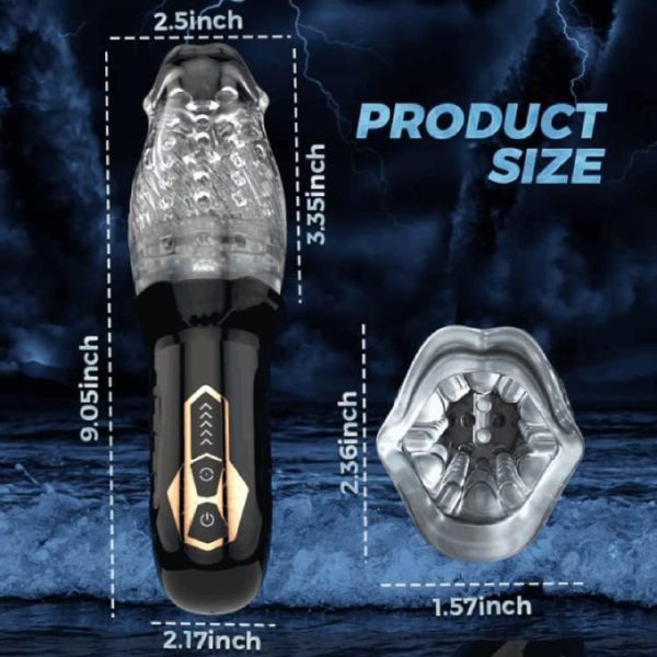 KINKLOVE 2 in 1 Electric Masturbator with 5 Rotating & 10 Vibrating Modes Easy to Clean