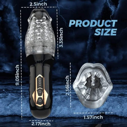 KINKLOVE 2 in 1 Electric Masturbator with 5 Rotating & 10 Vibrating Modes Easy to Clean