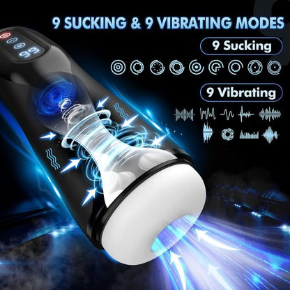 Galaxy 5 in 1 Heating Sucking Stroker 9 Sucking 360° Wrapping Squeezing