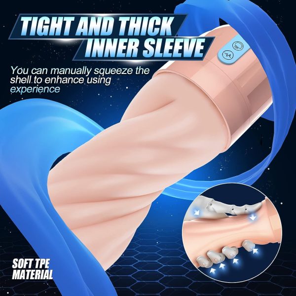 BODYLOVE Longer Realistic Vagina Male Stroker 10 Vibrating 5 Sucking