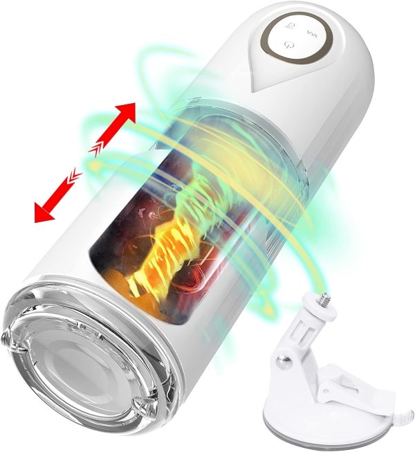 Love Orgasm 10 Rotating Vibrating Telescoping Masturbator For Men