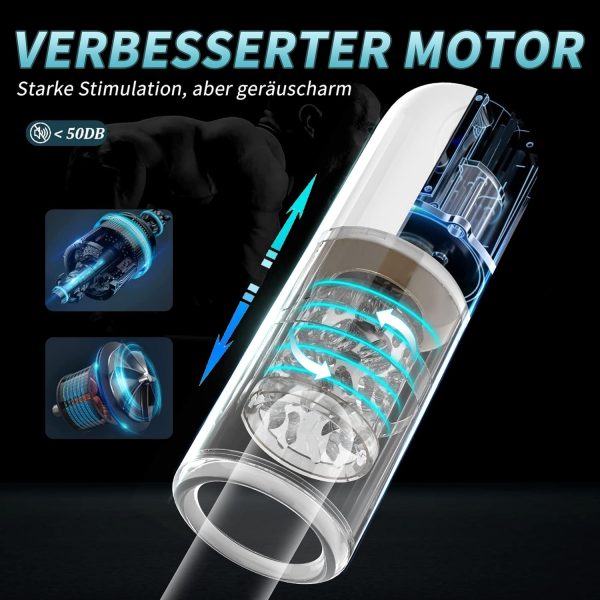 Love Orgasm 10 Rotating Vibrating Telescoping Masturbator For Men