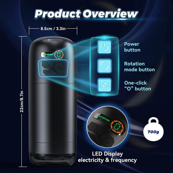 LOVE WISE 6 Thrusting Rotating Masturbator Detachable