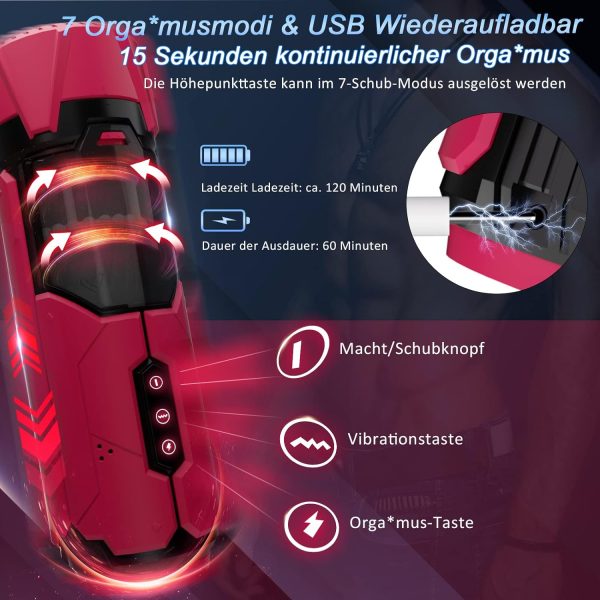 Orion SPACE-X Electric Masturbator Cup with 7 Telescopic Vibration Modes