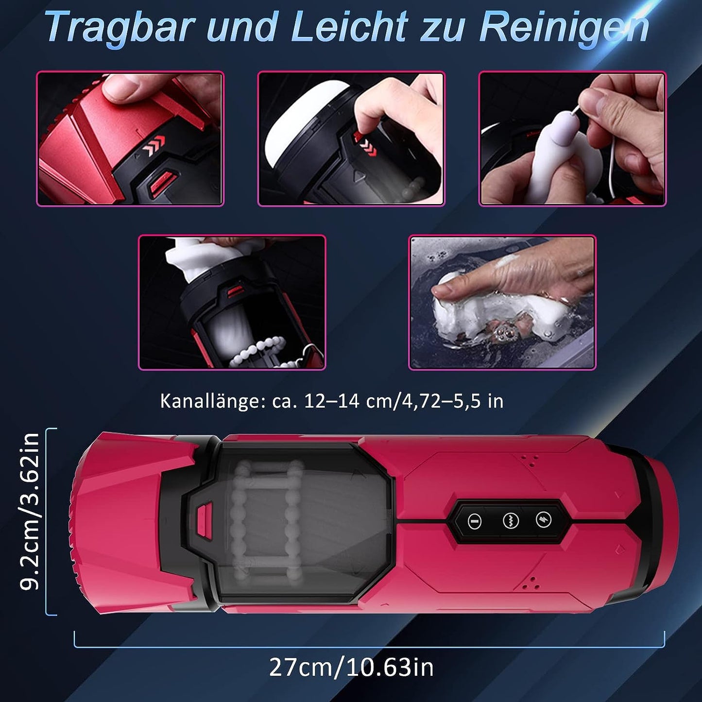 Orion SPACE-X Electric Masturbator Cup with 7 Telescopic Vibration Modes