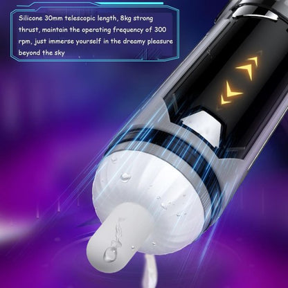 All-metal Transmission System Automatic Sucking Masturbator with Extended and Telescopic Modes