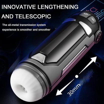 All-metal Transmission System Automatic Sucking Masturbator with Extended and Telescopic Modes