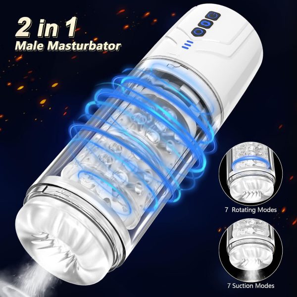 2 in 1 Enlarger Pump Masturbator 7 Rotating 7 Sucking