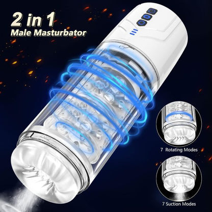 2 in 1 Enlarger Pump Masturbator 7 Rotating 7 Sucking