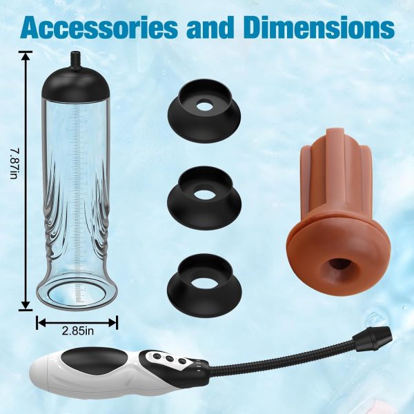Electric Enlarger Penis Pump 4 Vacuum Intensities 4 Suction Modes