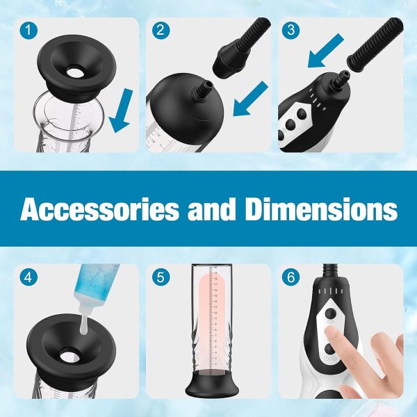 Electric Enlarger Penis Pump 4 Vacuum Intensities 4 Suction Modes