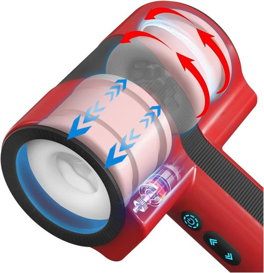 Alpha 7 Thrusting 5 Rotating Hands Free Stroker