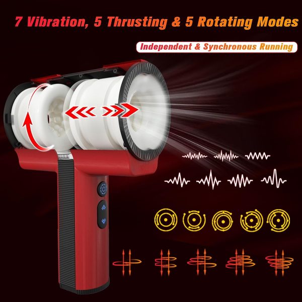 Alpha 7 Thrusting 5 Rotating Hands Free Stroker