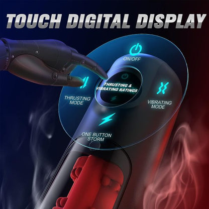 Black Knight Smart LCD 8 Vibrating 8 Thrusting Masturbator