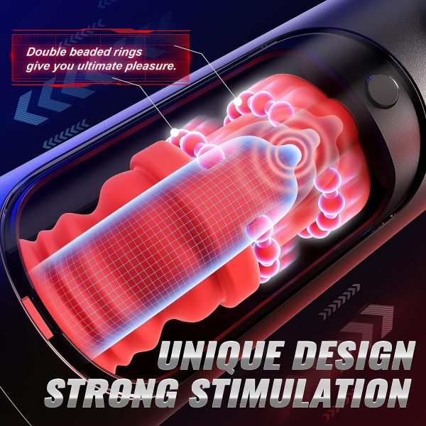 Black Knight Smart LCD 8 Vibrating 8 Thrusting Masturbator