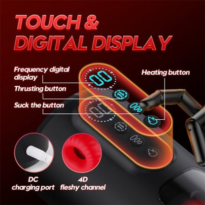 Gemini 4 IN 1 Intelligent Heating Masturbator 9 Sucking 9 Thrusting 9 Vibrating