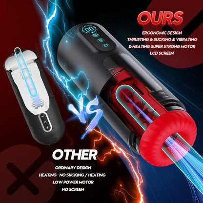 Gemini 4 IN 1 Intelligent Heating Masturbator 9 Sucking 9 Thrusting 9 Vibrating