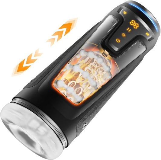 LOVE ROCKET Smart Heating Masturbator with 8 Stroking 9 Vibrating