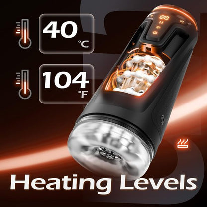 LOVE ROCKET Smart Heating Masturbator with 8 Stroking 9 Vibrating