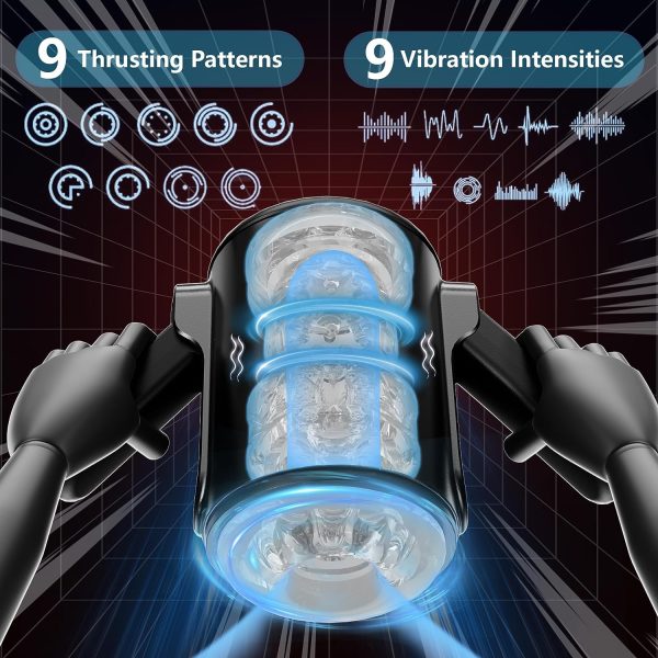 Air Robot 9 Thrusting 9 Vibrating Automatic Licking Stroker