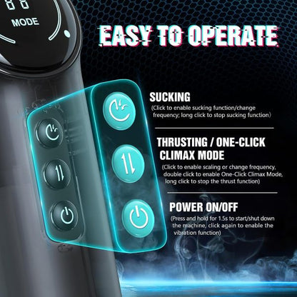 Stronger Smart Masturbator 4 Thrusting 4 Sucking 10 Vibrating Modes