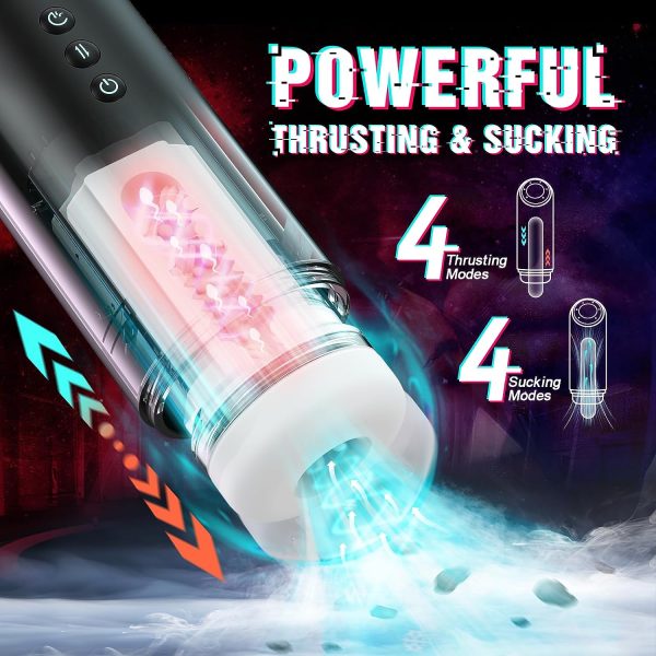 Stronger Smart Masturbator 4 Thrusting 4 Sucking 10 Vibrating Modes