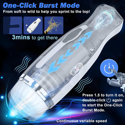 Burster Pulse Masturbator Realistic Blowjob Stroker