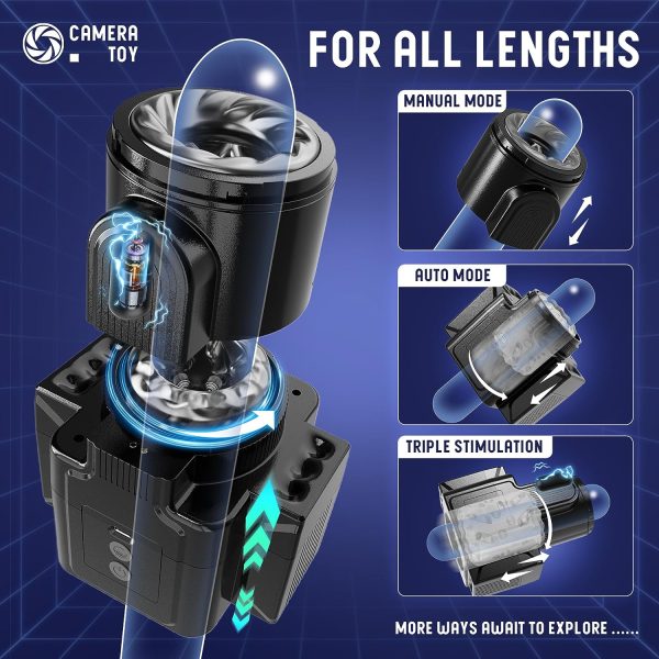 3 in1 Camera Masturbator with 7 Thrusting & Rotating & Vibrating Modes