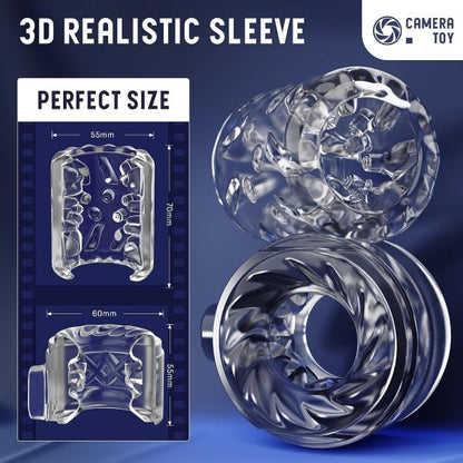 3 in1 Camera Masturbator with 7 Thrusting & Rotating & Vibrating Modes
