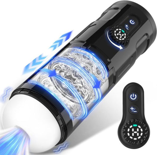 Fury 6 in 1 Faster LCD Masturbator Cup Triple Stimulation