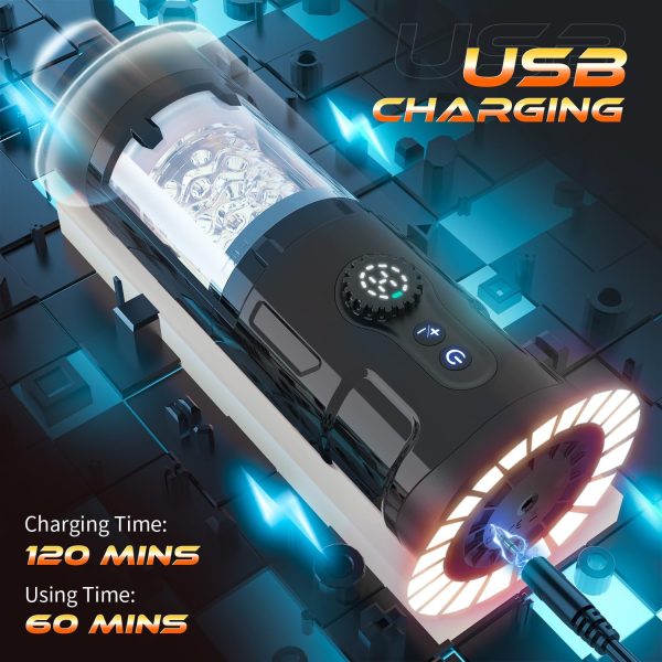 Fury 6 in 1 Faster LCD Masturbator Cup Triple Stimulation