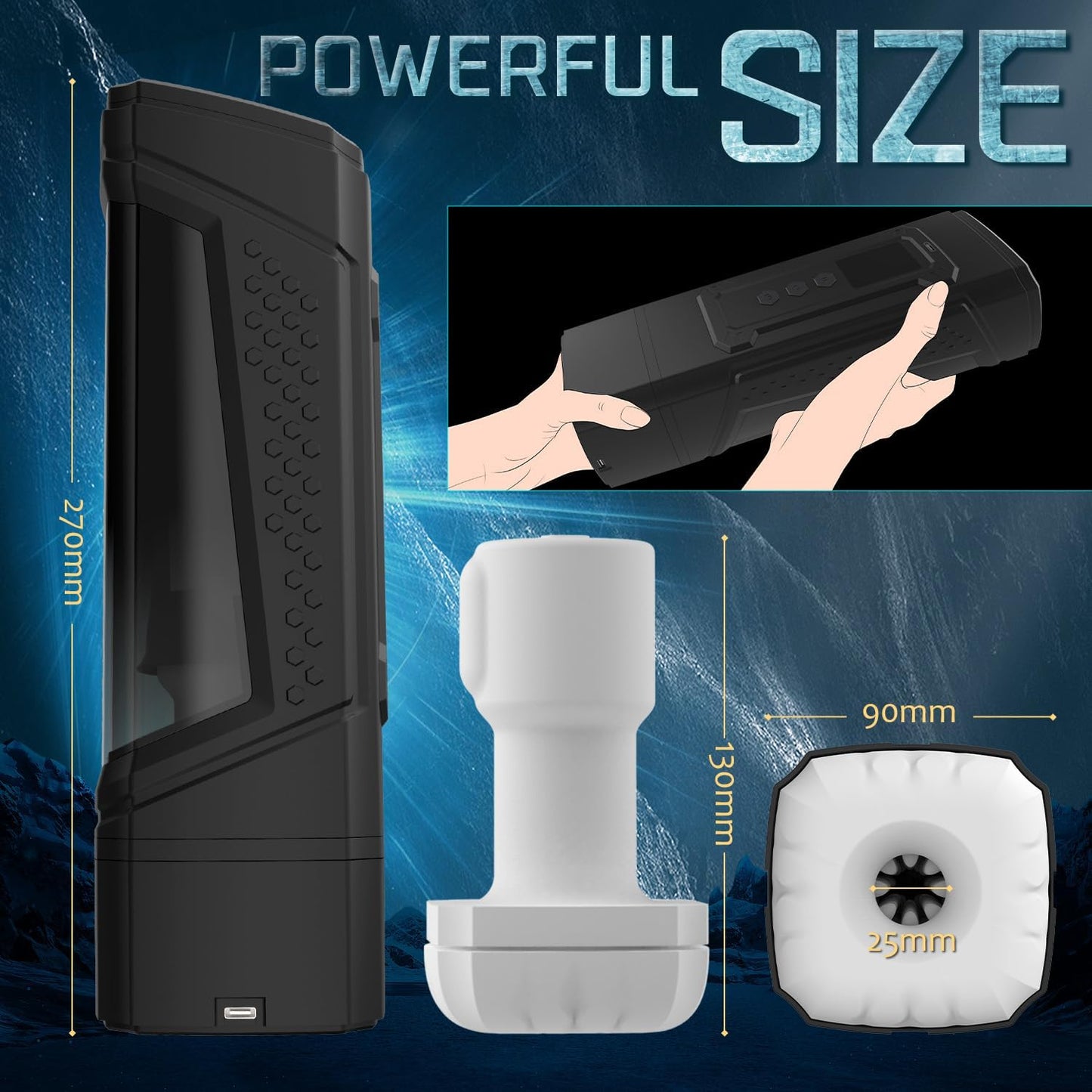 XSpace Trident 6 in 1 Smart Hands Free Masturbator £104.00 Original price was: £104.00.£51.99