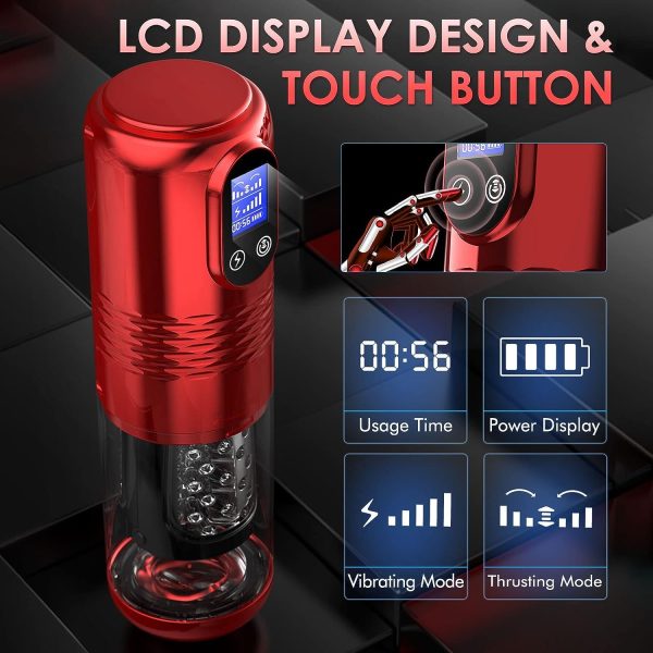 Vostok LCD Visualization lcon Masturbator Cup 10 Vibrating 6 Thrusting