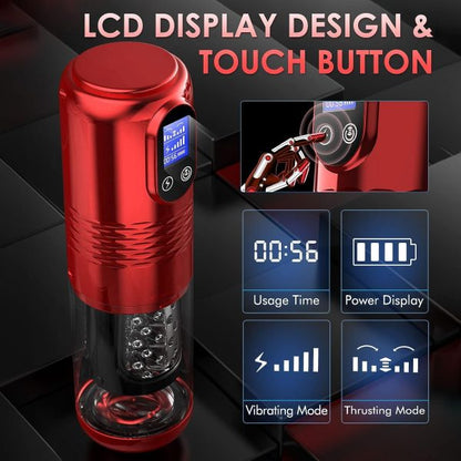 Vostok LCD Visualization lcon Masturbator Cup 10 Vibrating 6 Thrusting