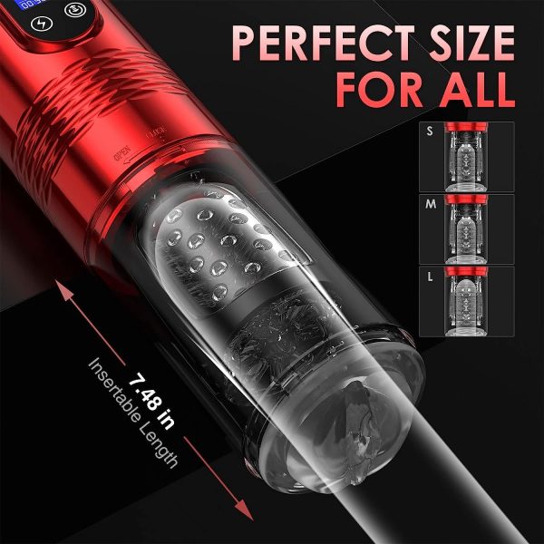 Vostok LCD Visualization lcon Masturbator Cup 10 Vibrating 6 Thrusting